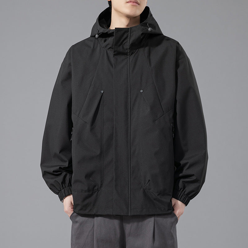 Men's Spring And Autumn Plus Size Hooded Casual Coat