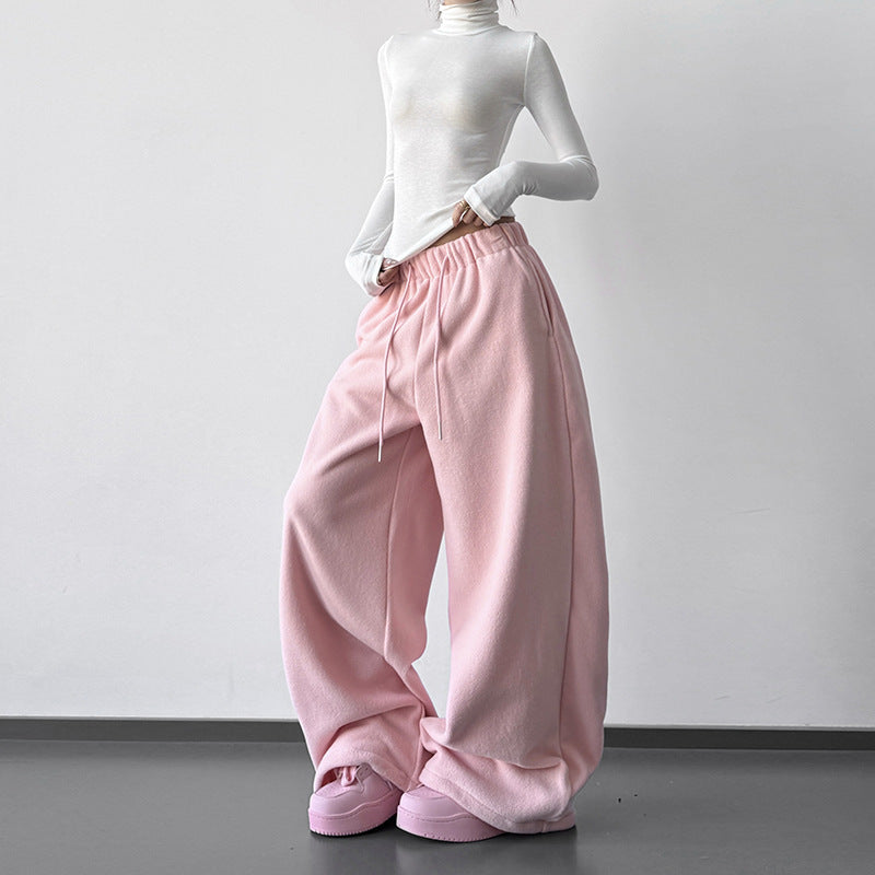 High-Waisted Slimming Straight-Leg Wide-Leg Sweatpants For Women