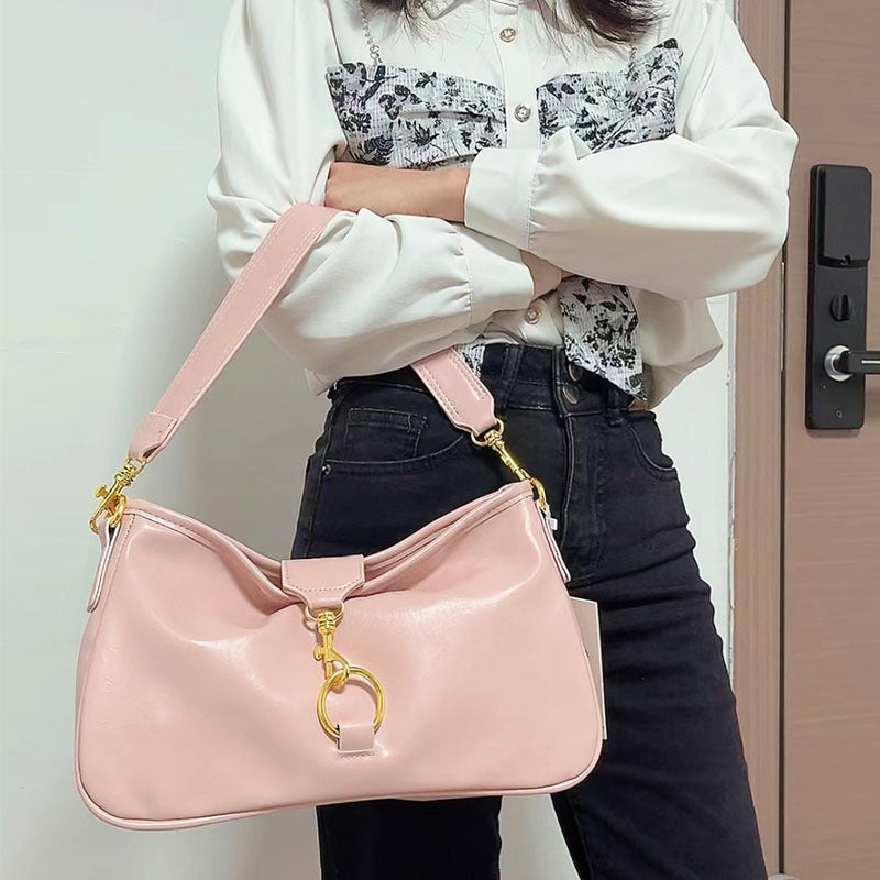 Commuter Underarm Bag All-match Solid Color Crossbody