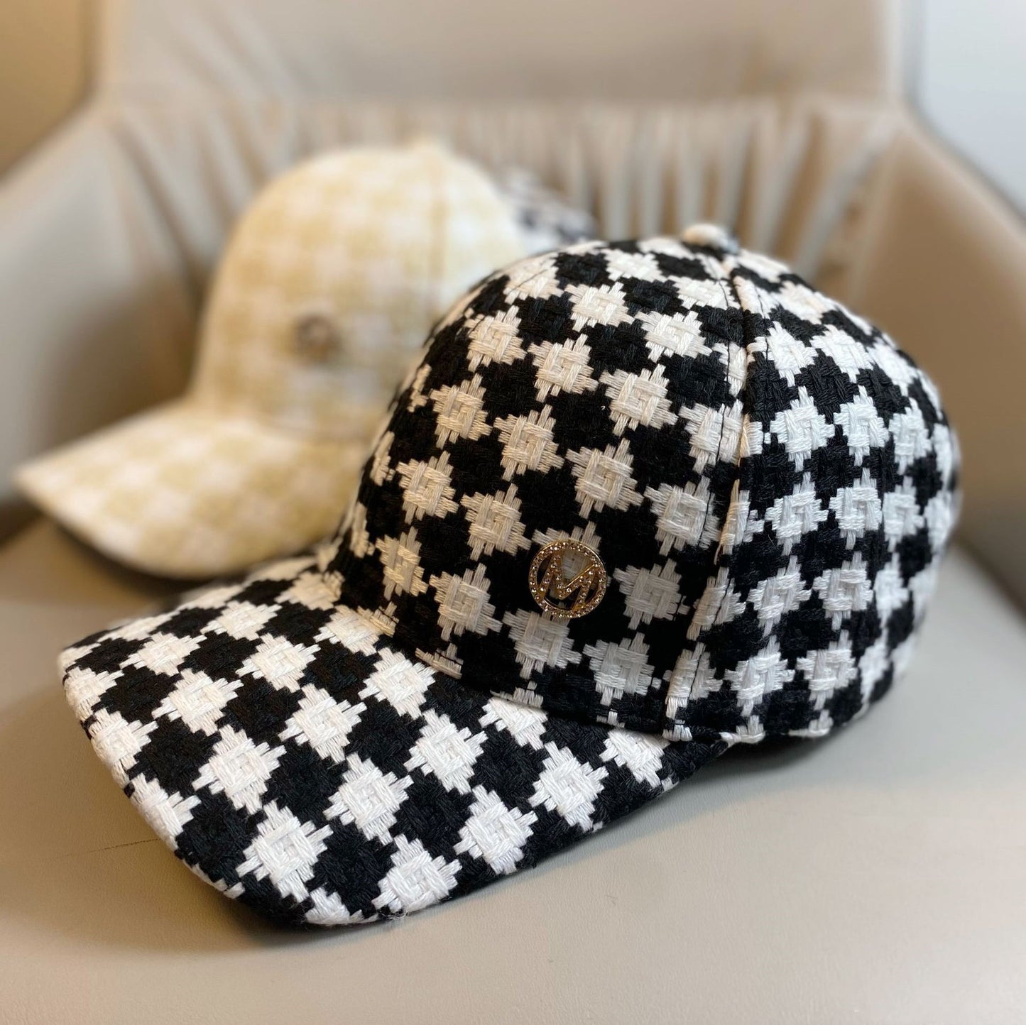 Sunshade Striped Plaid Baseball Hat