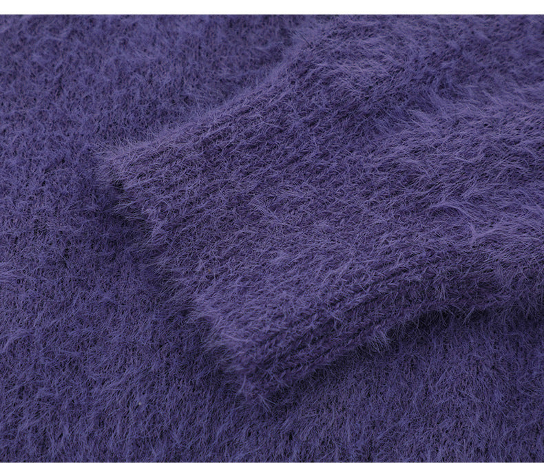Efterår og Vinter Blød Klæbrig Mink-lignende Sweater