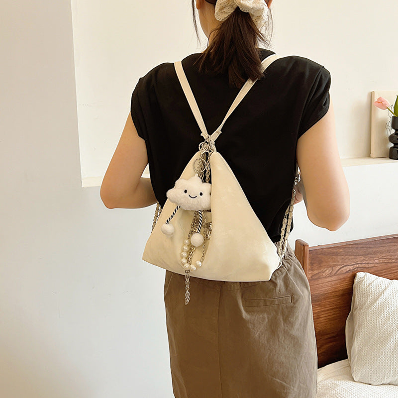 Spring Fashion Skuldertaske med stor kapacitet i tekstureret design til kvinder