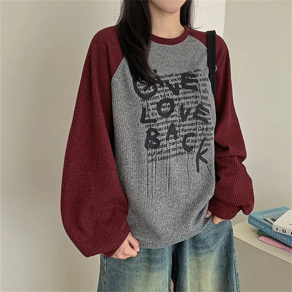 Women's Patchwork Casual Contrasting Hoodie