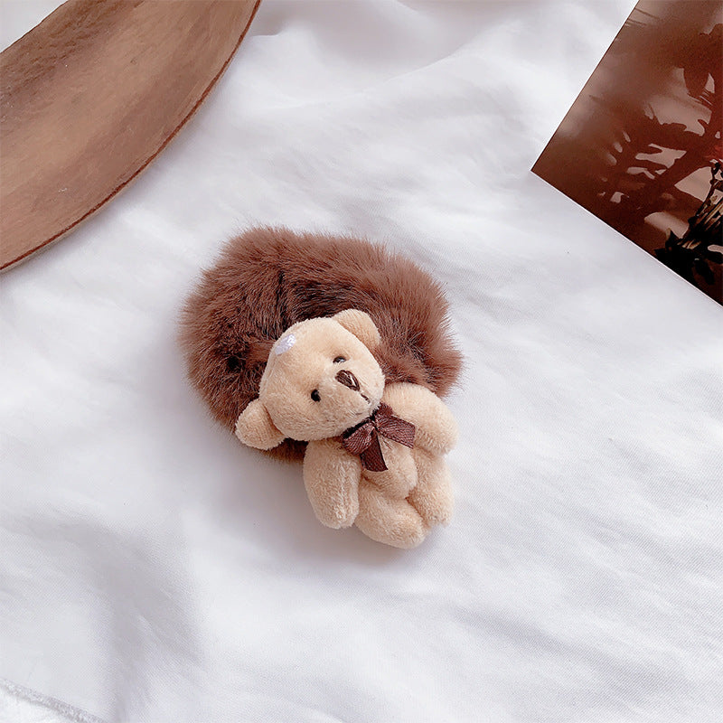 Girl Simple Hair Ring Bear Rope Cute