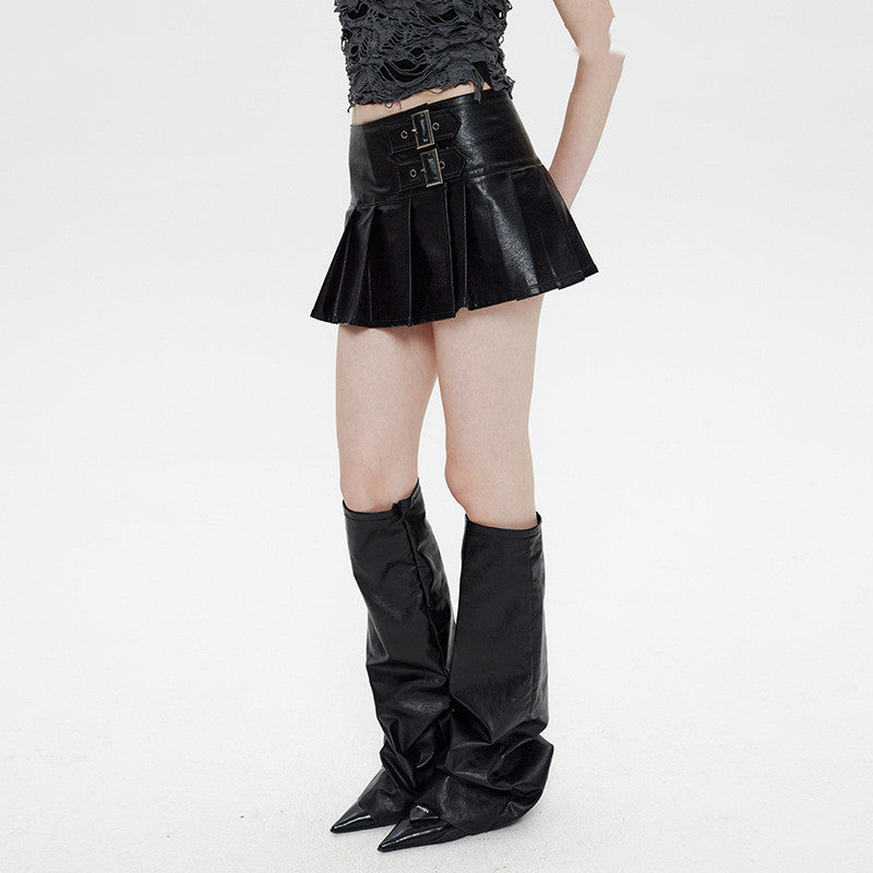 Women's American-style Summer High Waist Pleated Skirt Slimming