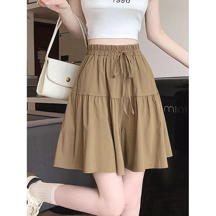 Lazy Style Thin Oversized Casual Shorts Skirt