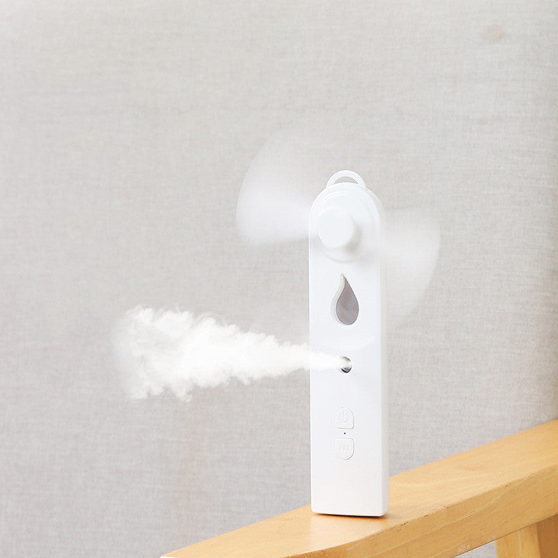 Handheld Mini Fan Moisturizing Spray Moisturizing Meter