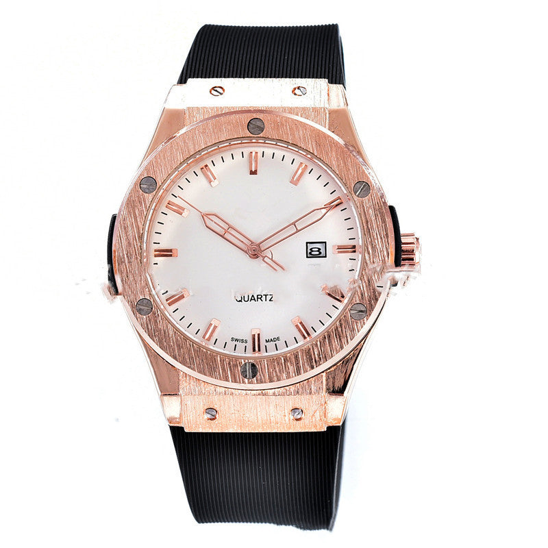 Three-pin men's and women's calendar watch