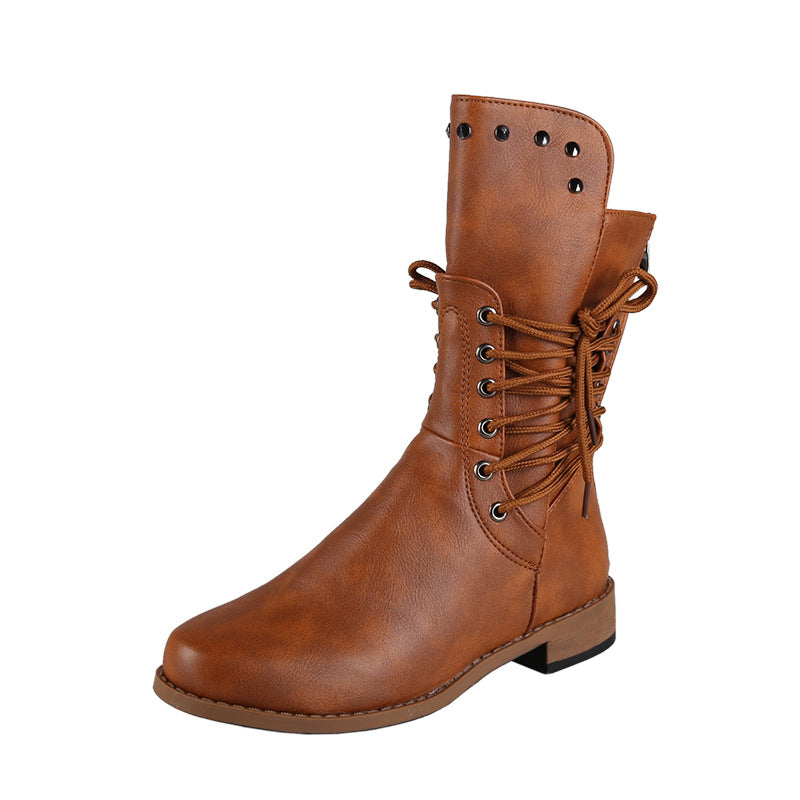 Martin Boots Rivet Plus Size Ladies Boots