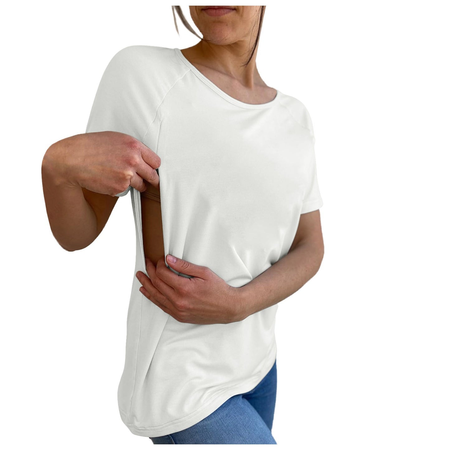 T-shirt til kvinder - kortærmet ventetoppen ammetøj