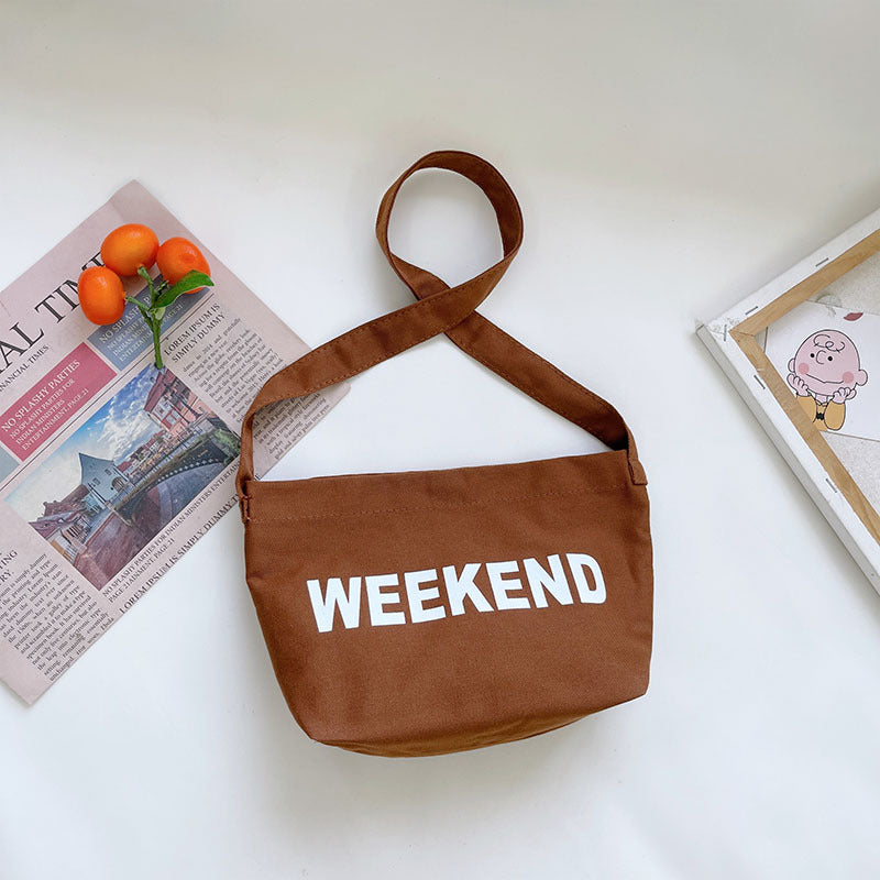 Crossbody Accessories English Letters Cloth Bag
