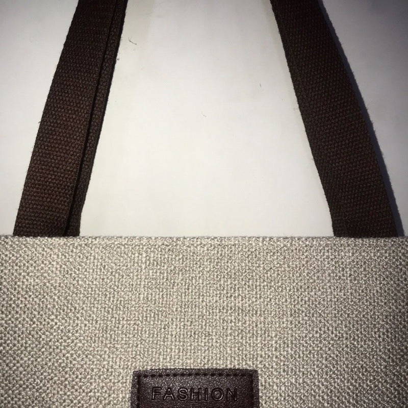 Splice One Shoulder Handbag Woven Casual Mommy Bag Women's Bag