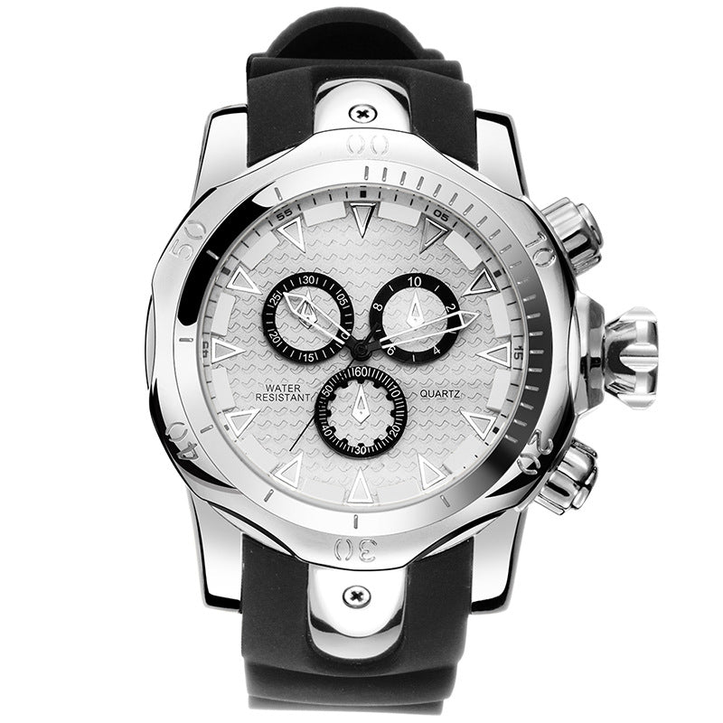 Fashionable Personality Large Dial Waterproof Quartz Watch