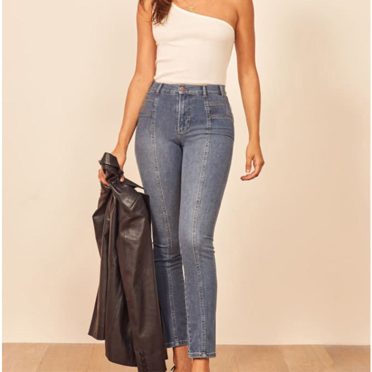 Syning af slankende damejeans