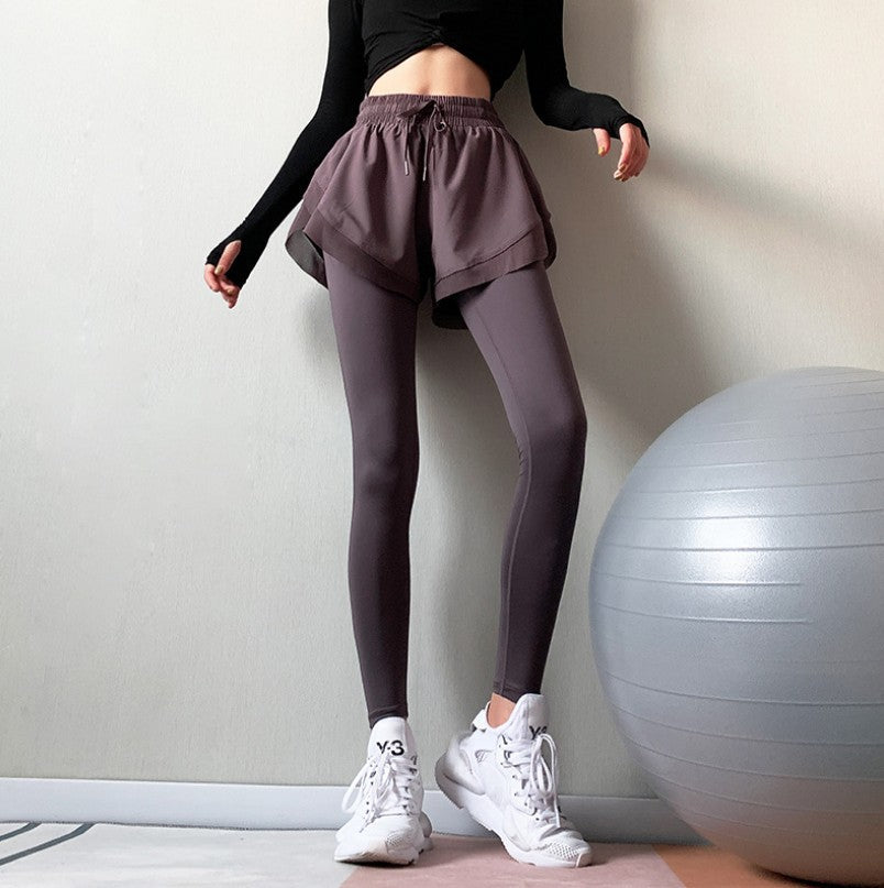 Fake two-piece hip pants
