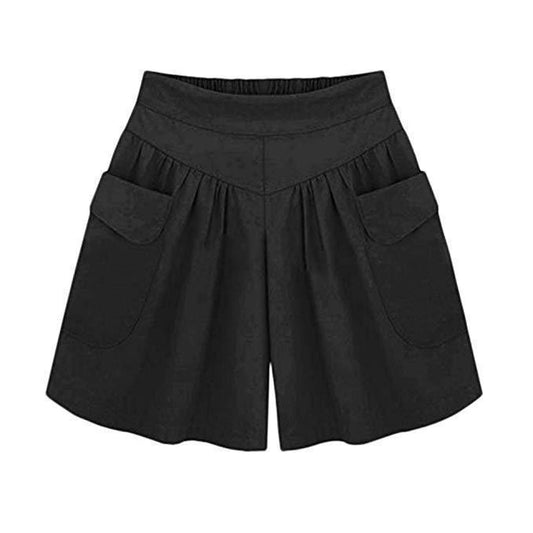 Summer new European and American loose shorts elastic waist large size fat MM was thin wild hot pants