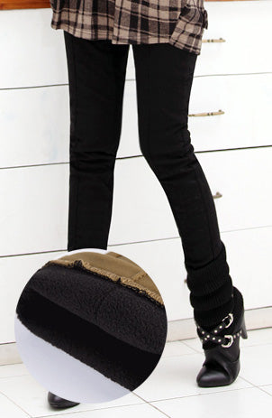 Plush thickened leggings boots pants