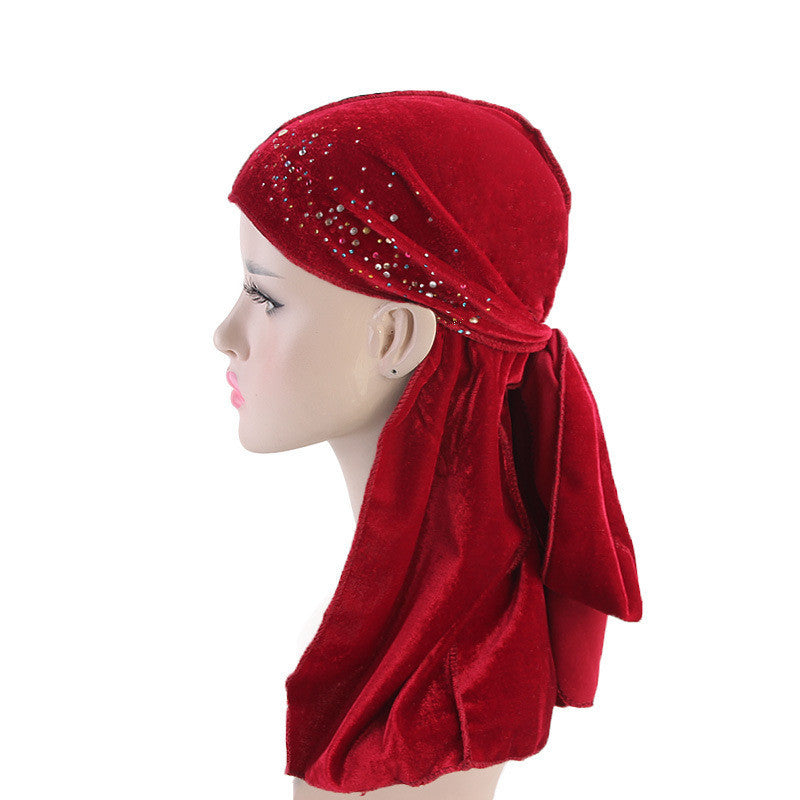 Color hot drill headband hat