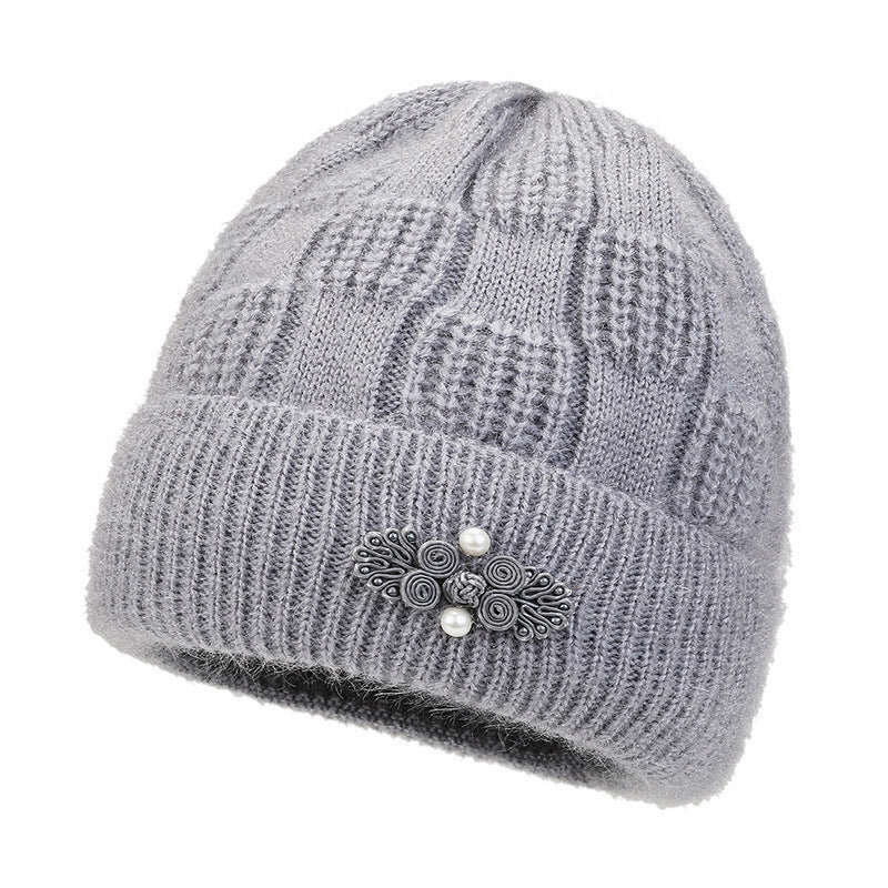 New Fleece Lined Padded Warm Keeping Woolen Cap