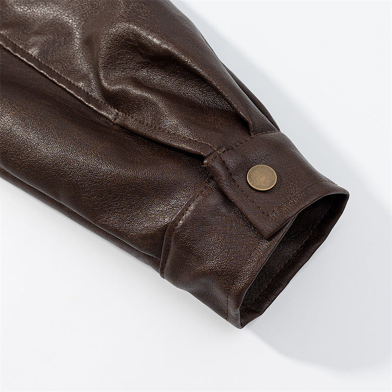 Retro Old Money Style Coat Motorcycle Clothing Jacket