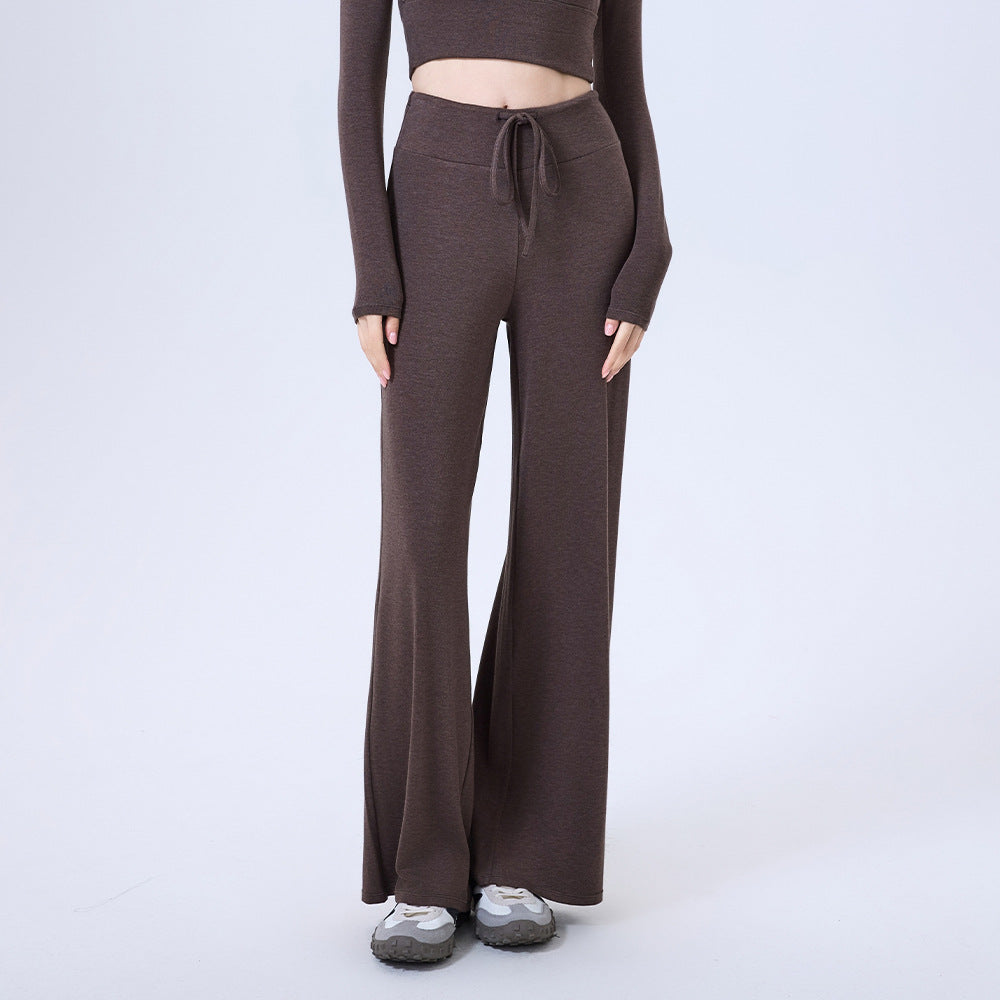 Draping Effect Sports Outdoor Running Yoga Straight-leg Pants