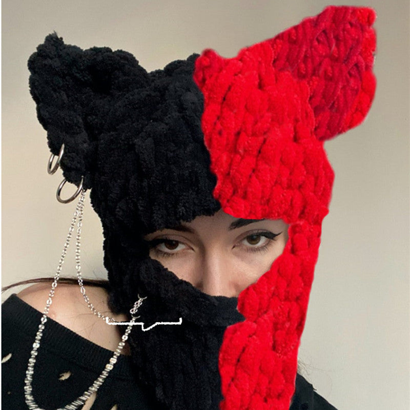 Thickened Devil Mask Warm Travel Fleece