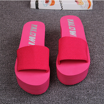 Platform flip-flop beach sandals