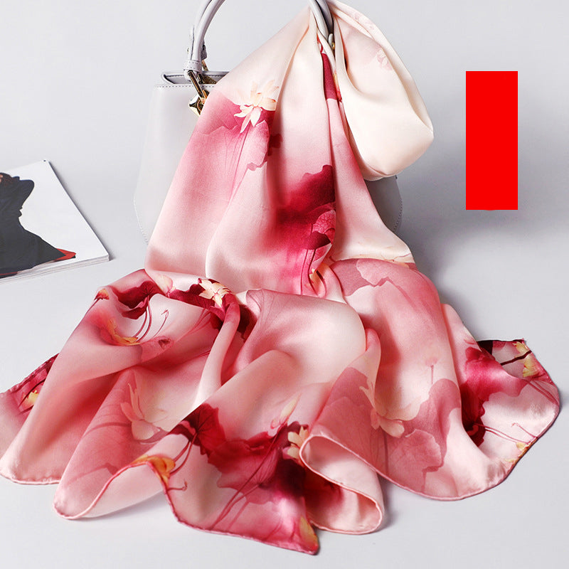 Ladies silk print scarf