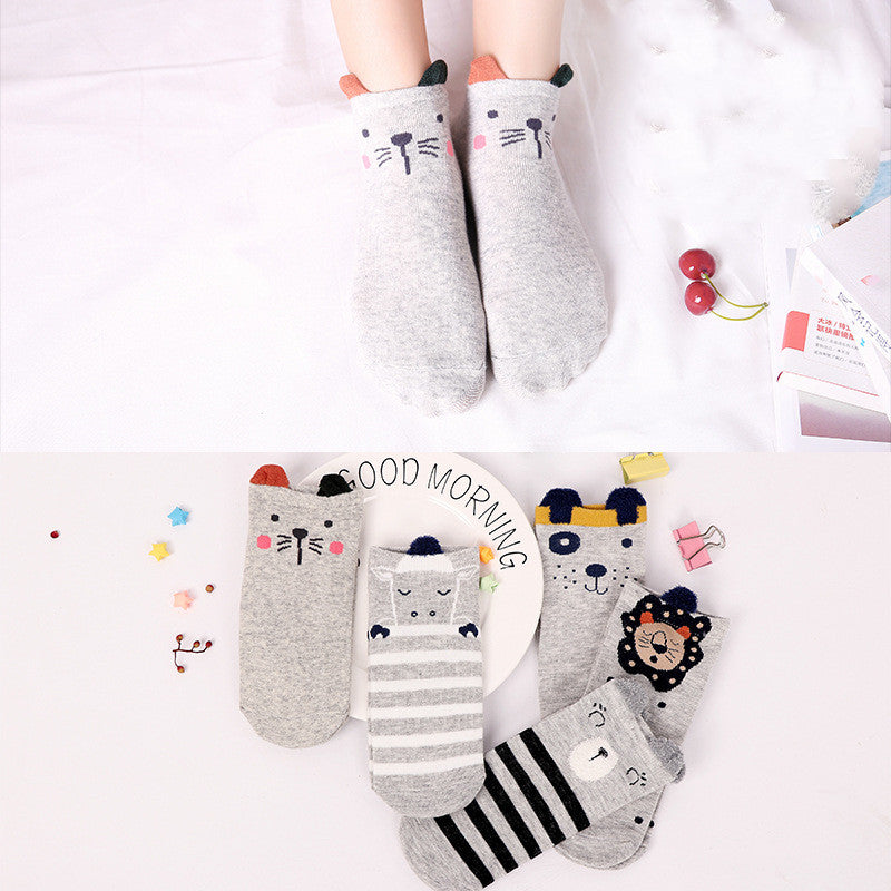 Invisible cute spring and autumn day socks