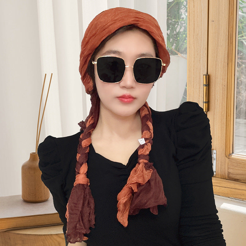 Hand-woven Hair Braid Scarf Girls Fashion Thin Scarf