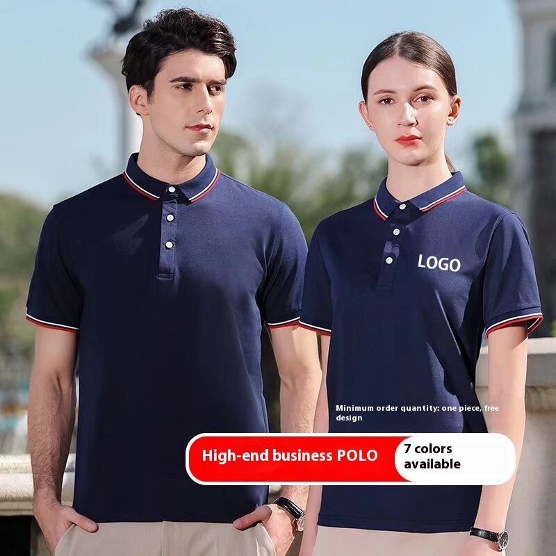 Embroidered Lapel Summer Short Sleeve