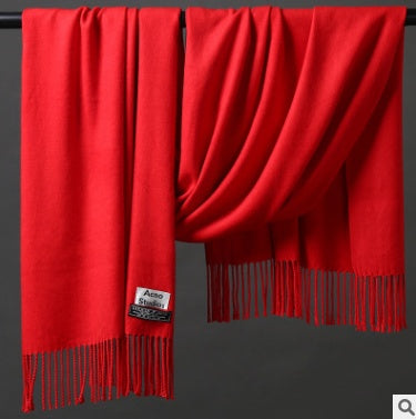 Cashmere Scarf Long Section Ladies Warm Thick Solid Color Variegated Shawl Wholesale