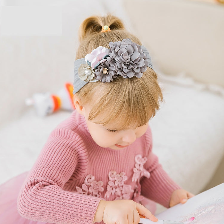Headdress silk stitching flower princess hair band