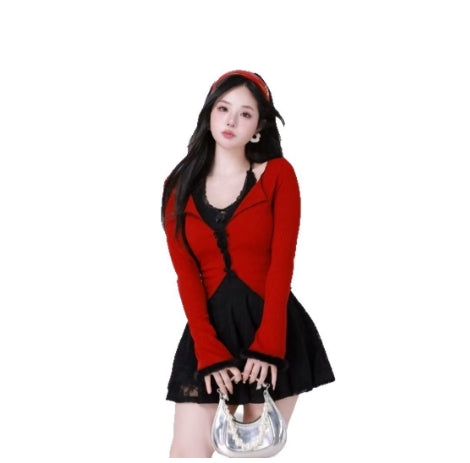 Plus-size French-style Seductive Lace Halter Dress For Women
