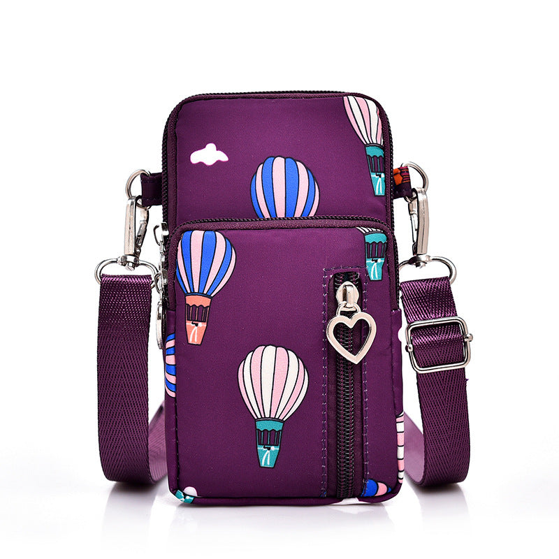Crossbody Hanging Neck Mobile Phone Cloth Bag Portable Mini Bag