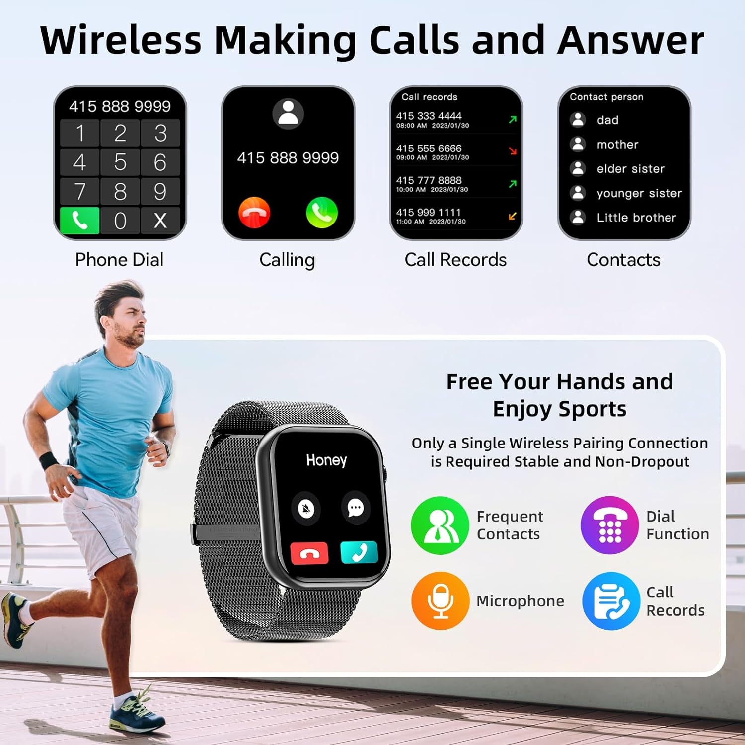 Women'S Smart Watch Bluetooth Smartwatch for Apple Iphone Ios and Android