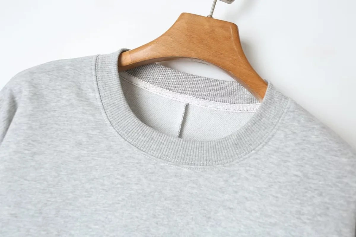 Loose Round Neck Drop-shoulder Long-sleeve Sweater
