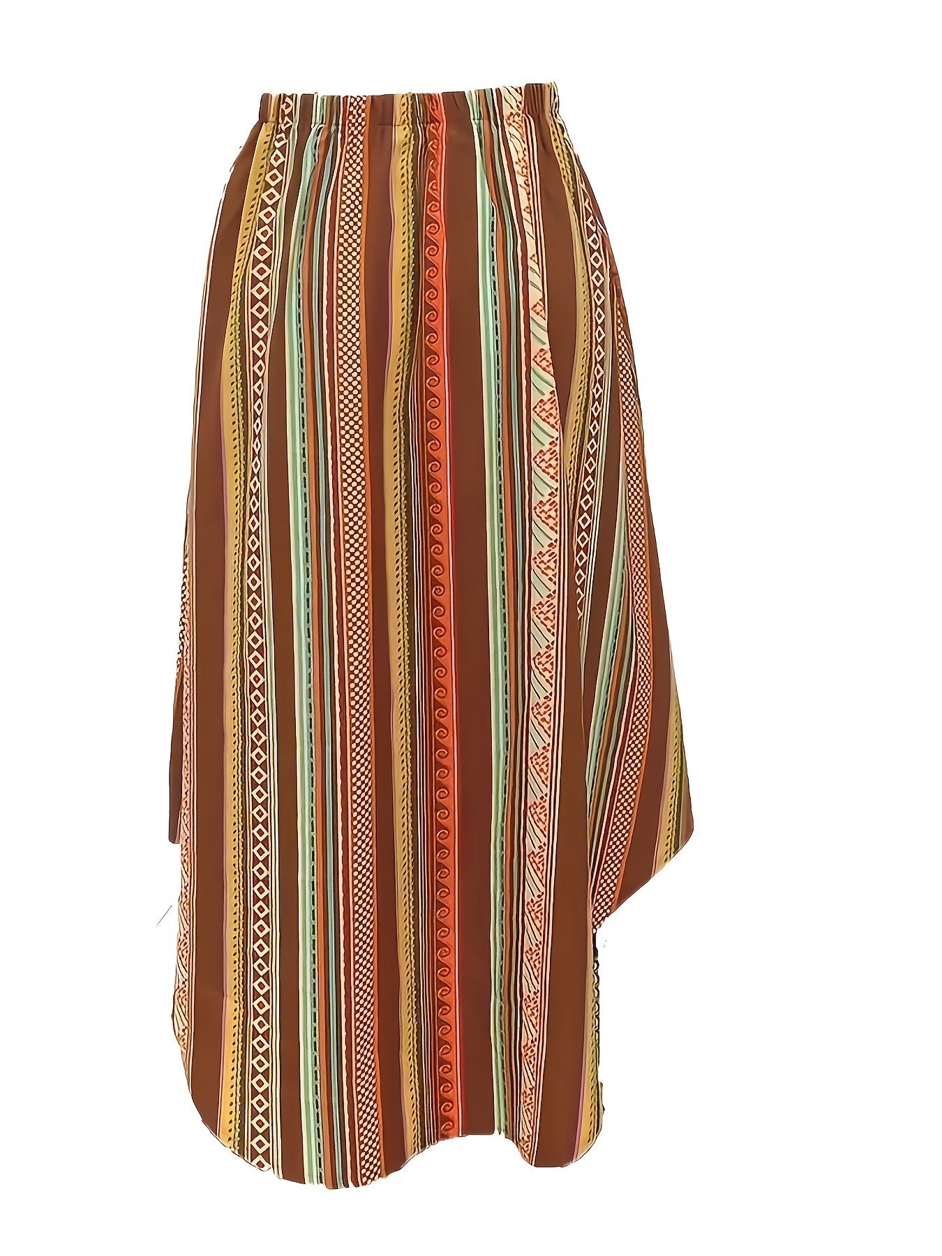 Women's National Fashion Casual Striped Skirt