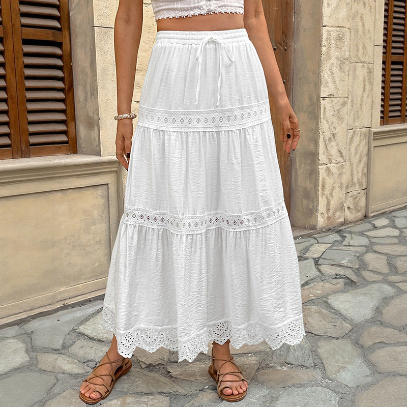 Women's Fashionable All-Match Patchwork Casual Skirt