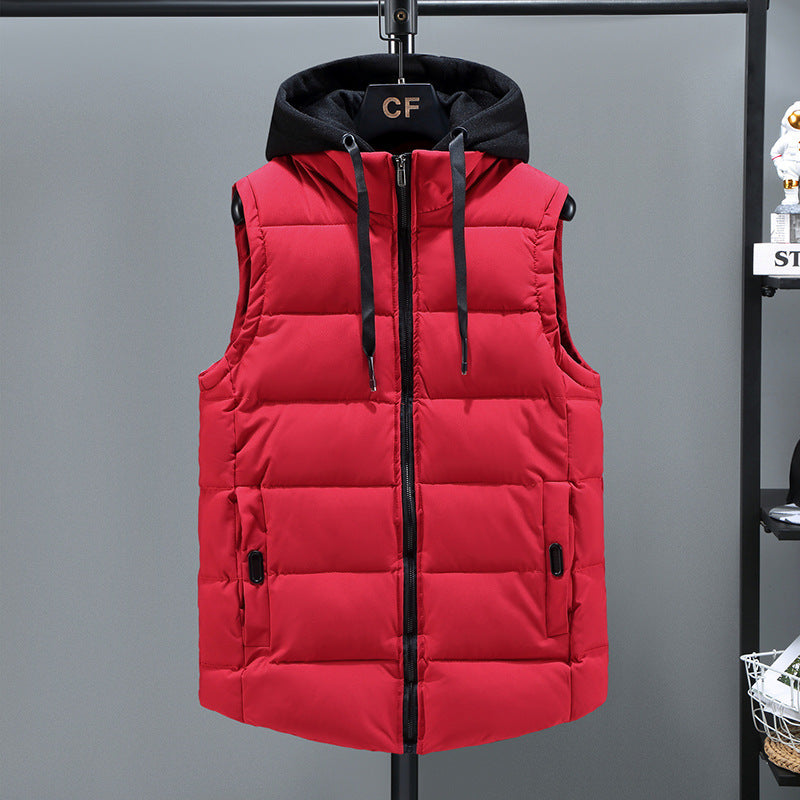 Herre efterår/vinter dun- og bomuldsvest