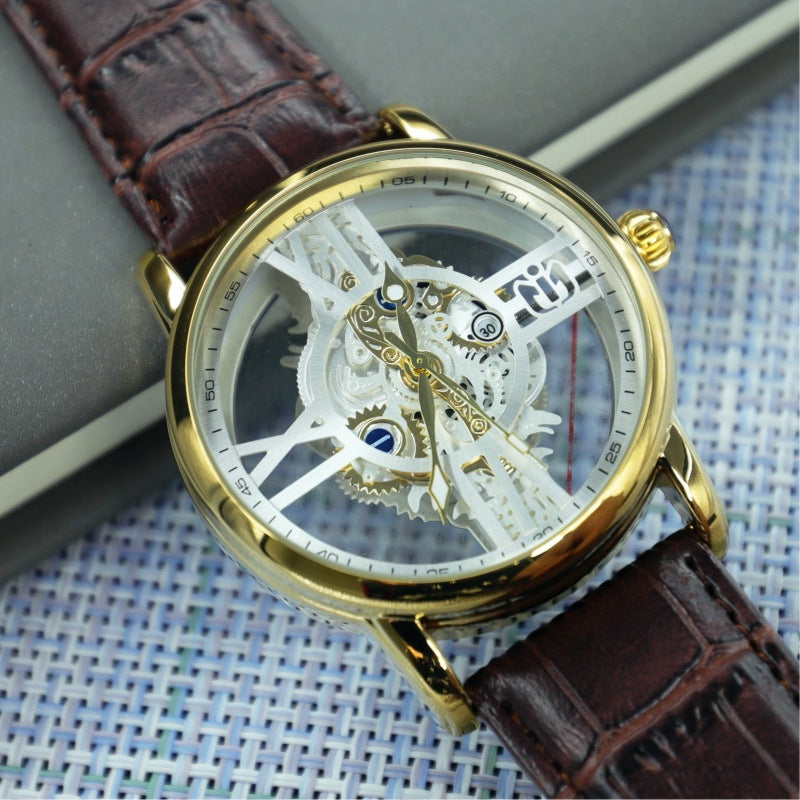 New Hollowed-out See-through Industrial-mechanical-style Sports Watch For Men