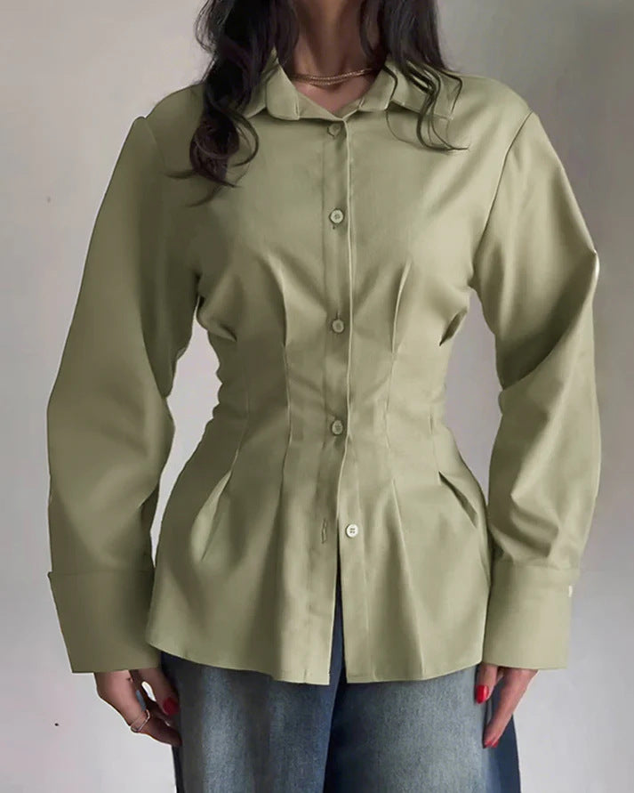 Womens Stylish Slightly Mature Long-Sleeve Top