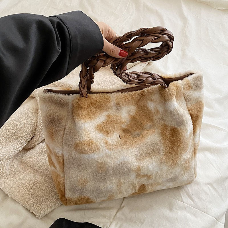 Ink Painting Contrast Wool Bag Weaving