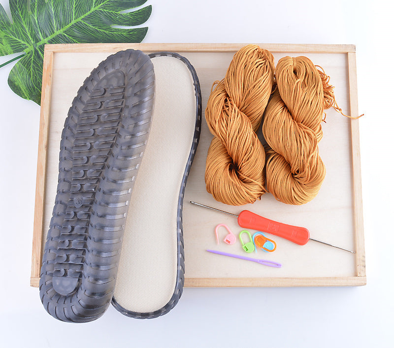 Hollow Thread Cow Tendon Bottom Crystal Hand Woven Material Bag