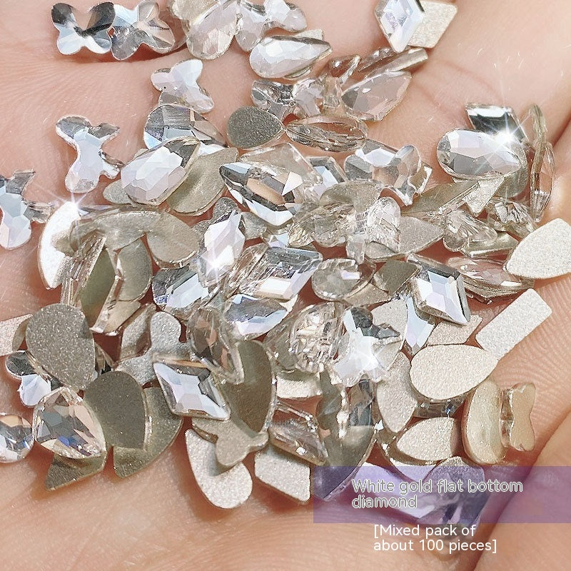 Nail Ornament Mixed 100 Aurora Diamond Phantom Shaped Diamon