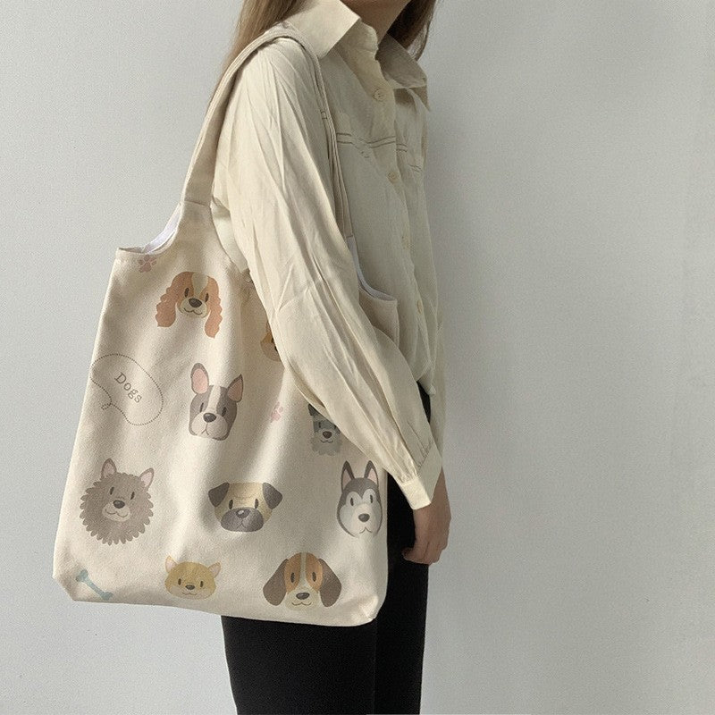 Insimple Handheld Printed Canvas Bag