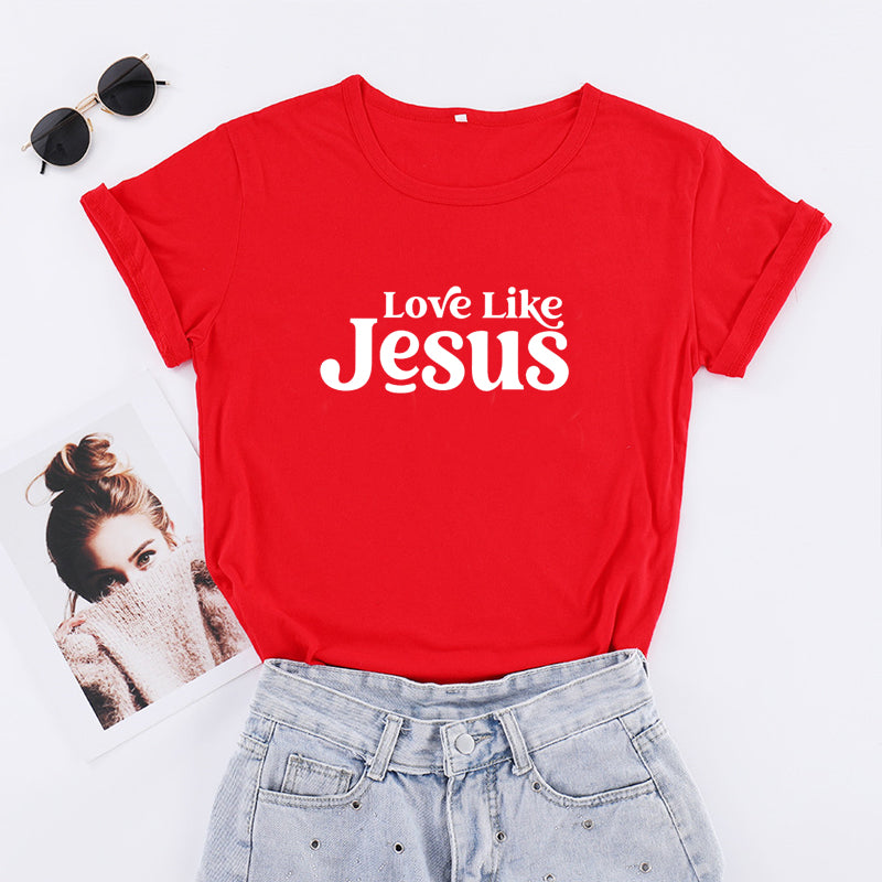 Women's Printed Short Sleeve Crew Neck T-Shirt Top