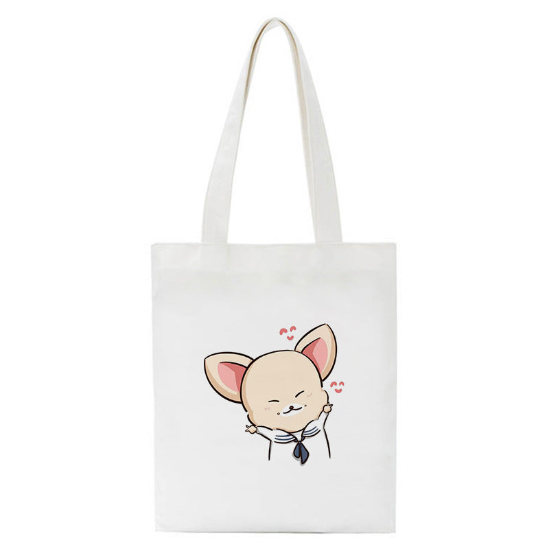 Cute Cartoon Canvas Tutor Lunch Bag