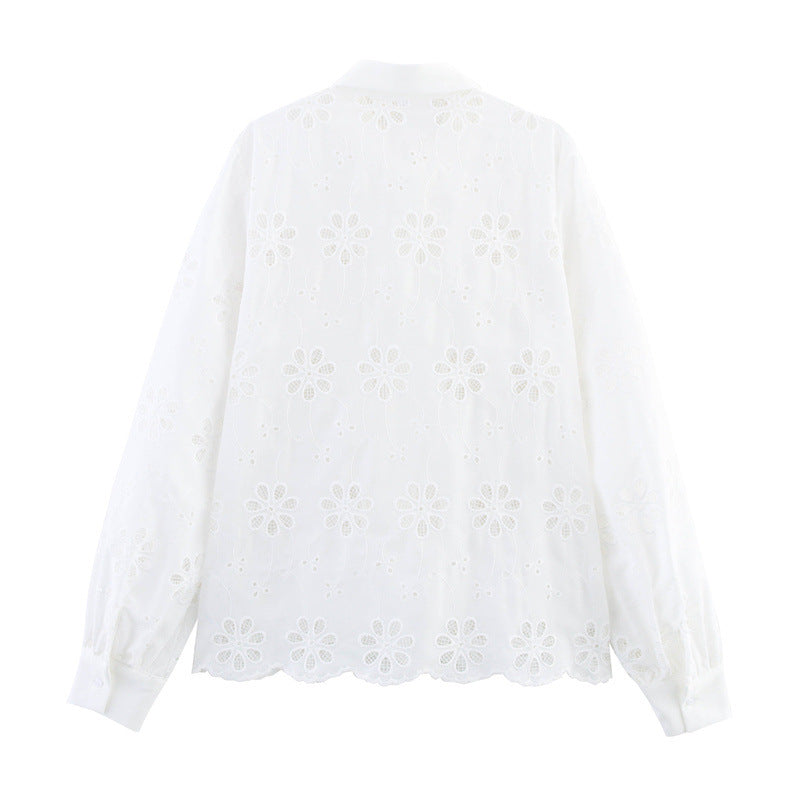 Temperament Water-soluble Embroidery Shirt