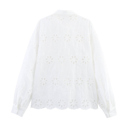 Temperament Water-soluble Embroidery Shirt
